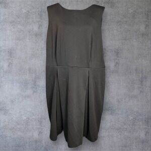Calvin Klein Womens Black‎ Sleeveless Fit Flare Dress Size 20W Lace Hem